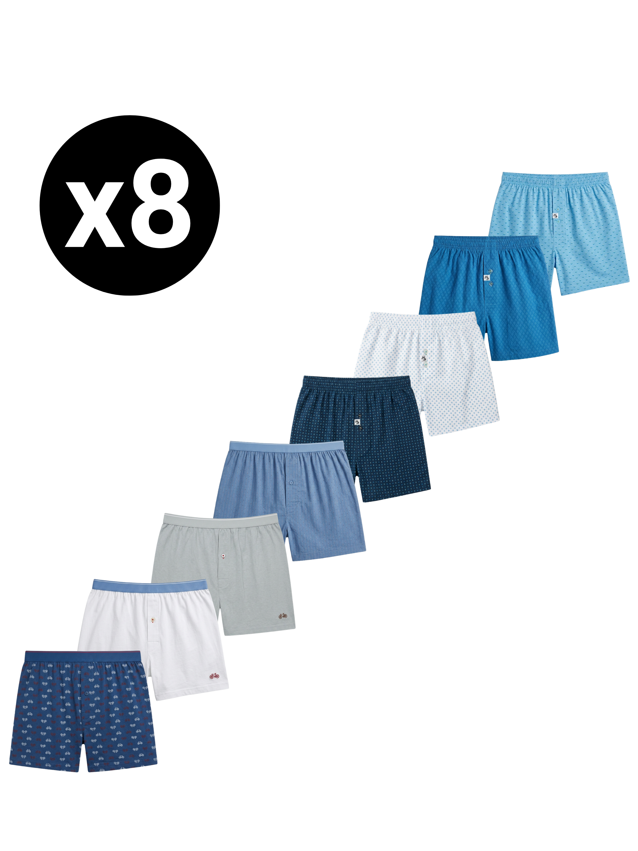 Caleçons Homme Confort – Pack (x8)